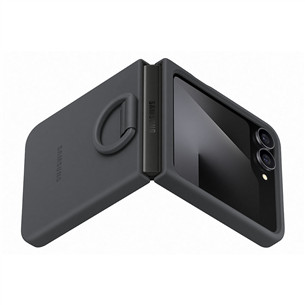 Samsung Silicone case, Galaxy Flip7 FE, melna - Apvalks viedtālrunim