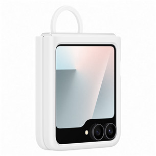 Samsung Silicone case, Galaxy Flip7 FE, balta - Apvalks viedtālrunim