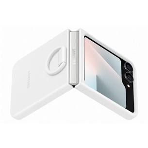 Samsung Silicone case, Galaxy Flip7 FE, balta - Apvalks viedtālrunim