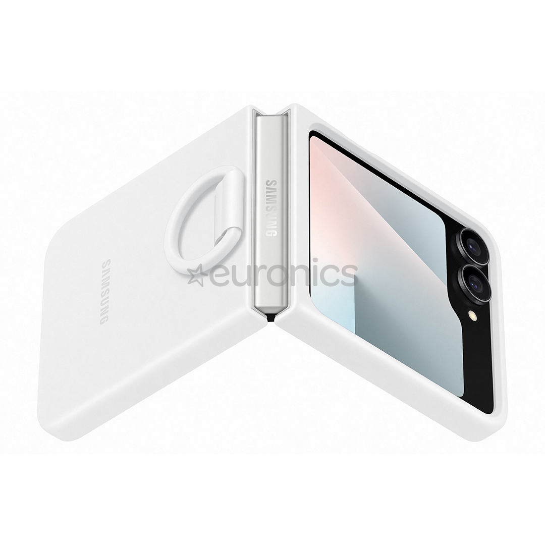Samsung Silicone case, Galaxy Flip7 FE, balta - Apvalks viedtālrunim