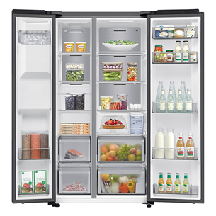 Samsung Bespoke AI, NoFrost, 640 L, height 179 cm, black - SBS-refrigerator