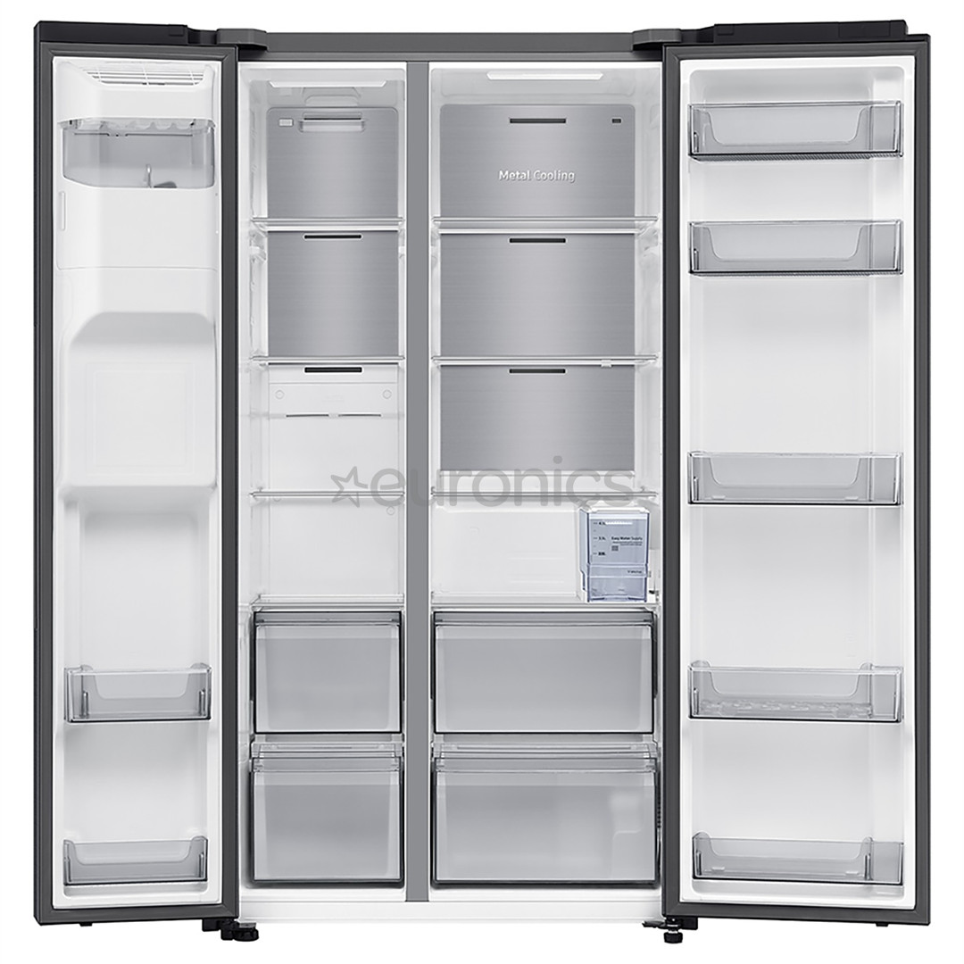 Samsung Bespoke AI, NoFrost, 640 L, height 179 cm, black - SBS-refrigerator