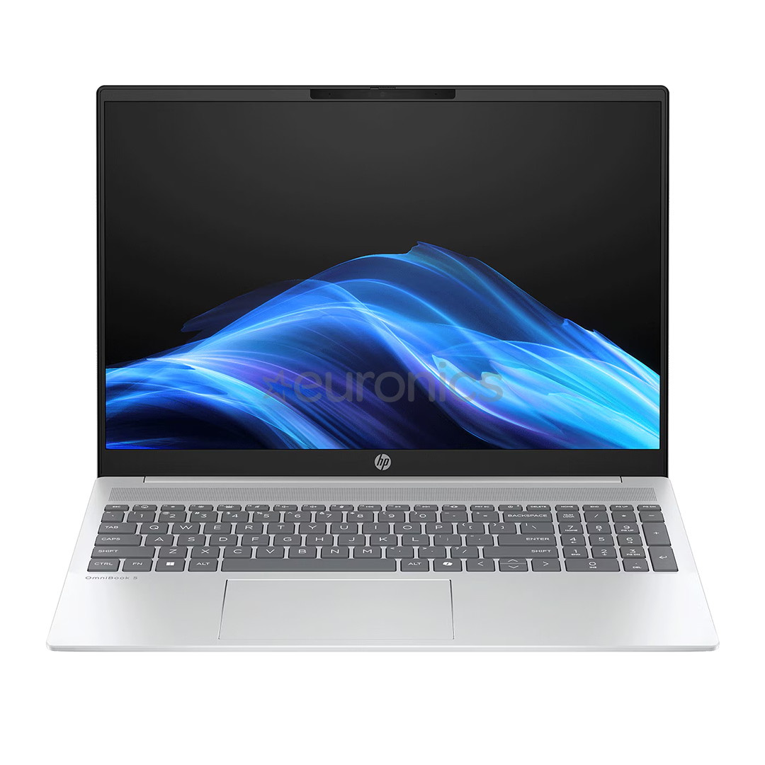 HP OmniBook 5, 16'', WUXGA, Intel i5, 16 GB, 512 GB, ENG, sudraba - Portatīvais dators