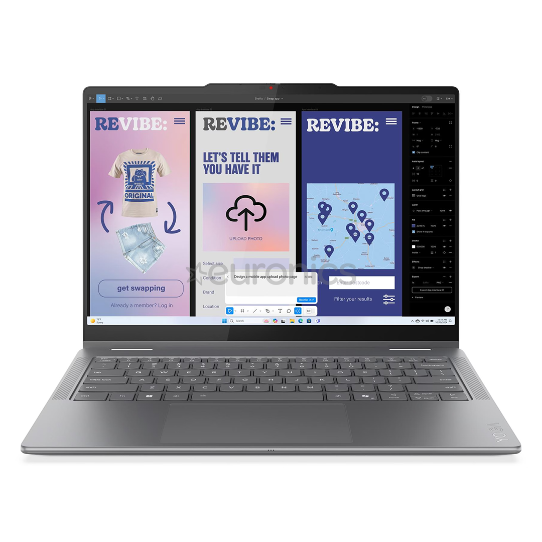 Lenovo Yoga 7 2-in-1 14ILL10, 14'', OLED, WQXGA, Ultra 5, 16 GB, 512 GB, ENG, pelēka - Portatīvais dators