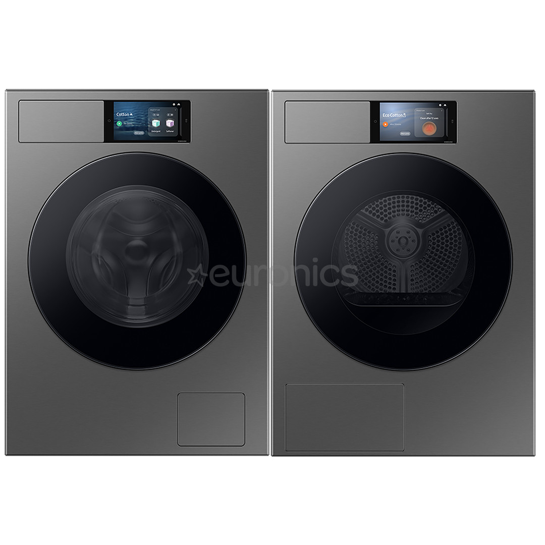 Samsung, 9 kg + 9 kg, sudraba - Veļas mazgājamā mašīna + veļas žāvētājs