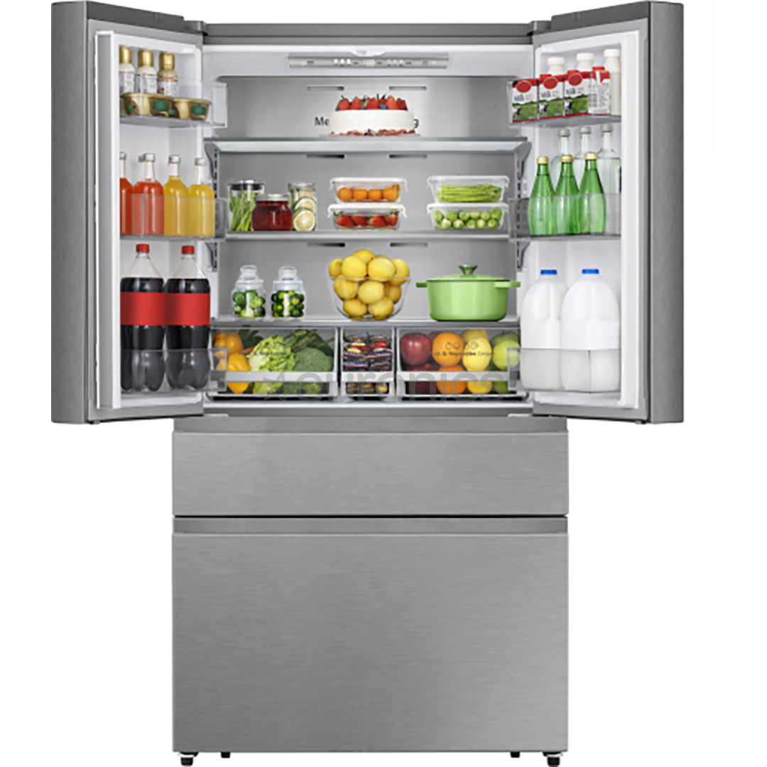Hisense, 579 L, augstums 179 cm, pelēka - SBS Ledusskapis
