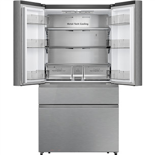 Hisense, 579 L, augstums 179 cm, pelēka - SBS Ledusskapis