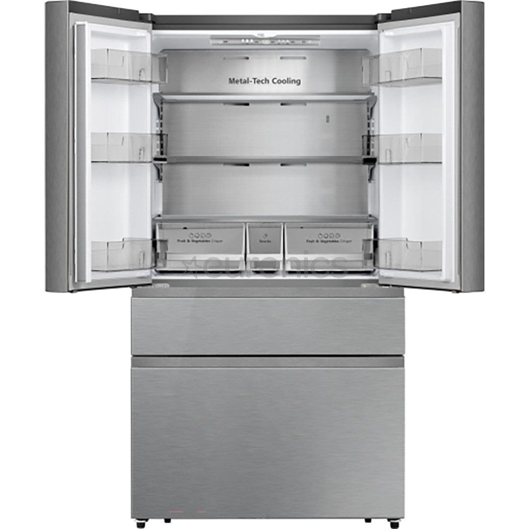 Hisense, 579 L, augstums 179 cm, pelēka - SBS Ledusskapis