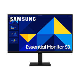 Samsung Essential S3, 24'', Full HD, IPS, melna - Monitors LS24D300GAUXEN