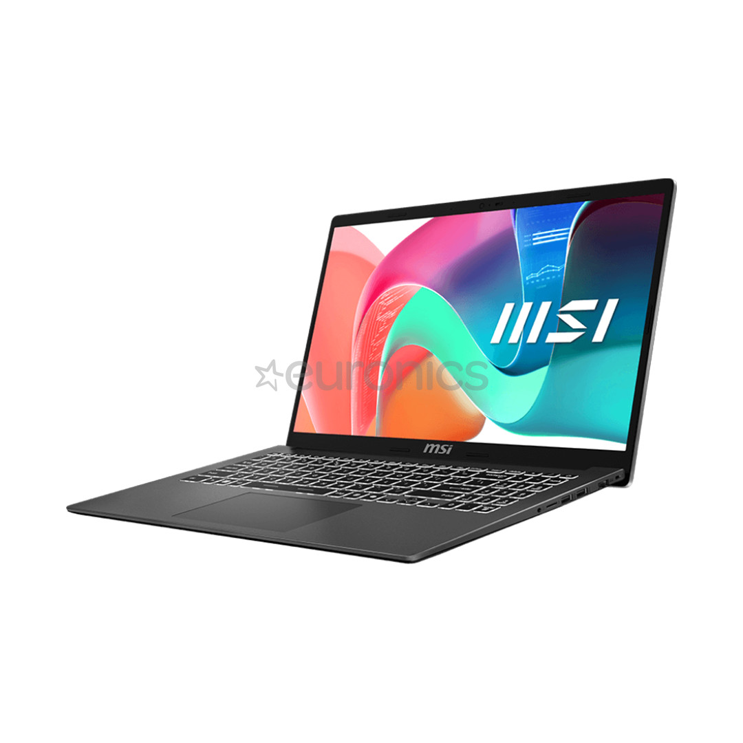MSI Modern 15 F13M, 15,6'', i3, 16 GB, 512 GB, tumši pelēka - Portatīvais dators