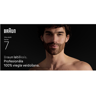 Braun Series 7, 11-in-1, dark blue - Grooming kit