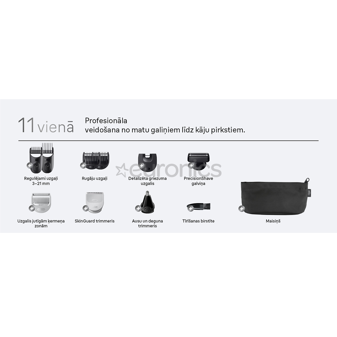 Braun Series 7, 11-in-1, dark blue - Grooming kit