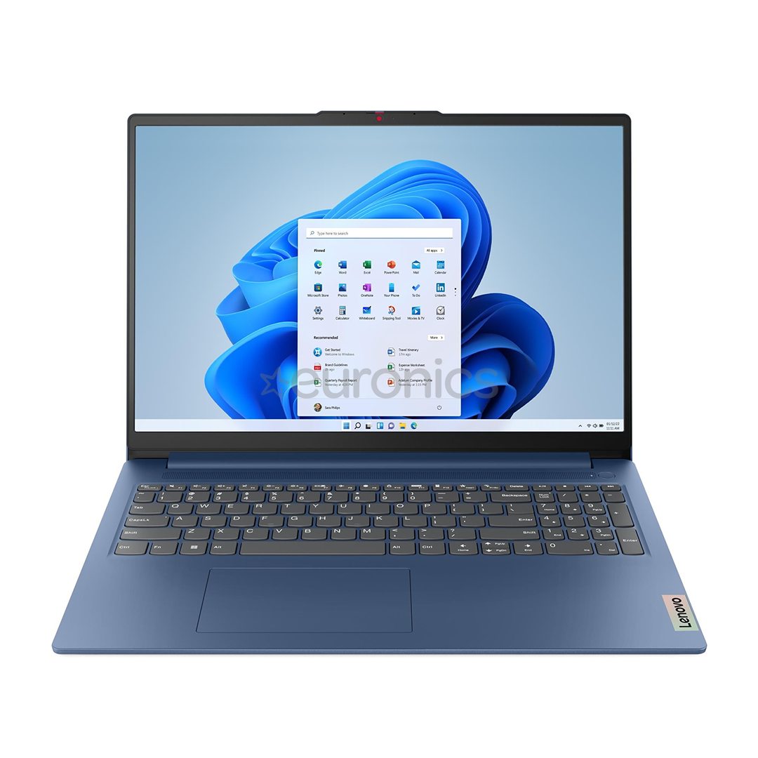 Lenovo IdeaPad Slim 3 16ABR8, 16'', WUXGA, Ryzen 7, 16 GB, 512 GB, ENG, zila - Portatīvais dators