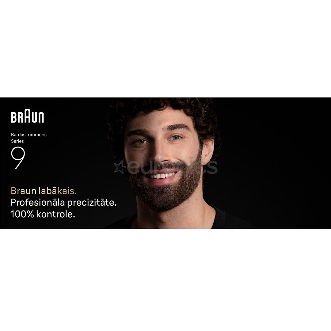 Braun Series 9, grey/black - Beard trimmer