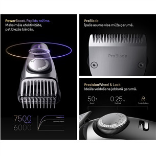 Braun Series 9, pelēka/melna - Bārdas trimmeris