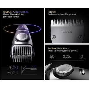Braun Series 9, grey/black - Beard trimmer