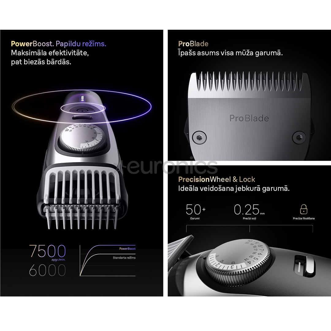 Braun Series 9, grey/black - Beard trimmer