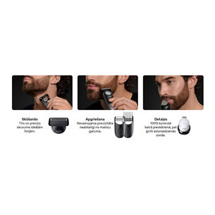 Braun Series 9, grey/black - Beard trimmer