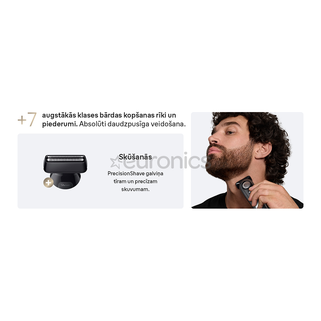 Braun Series 9, grey/black - Beard trimmer