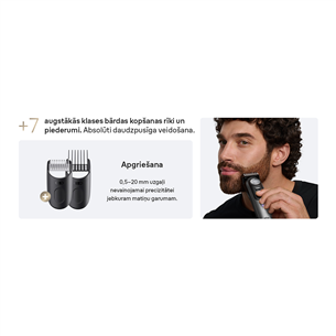 Braun Series 9, grey/black - Beard trimmer