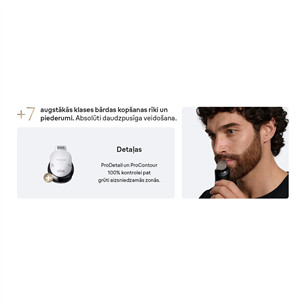 Braun Series 9, pelēka/melna - Bārdas trimmeris