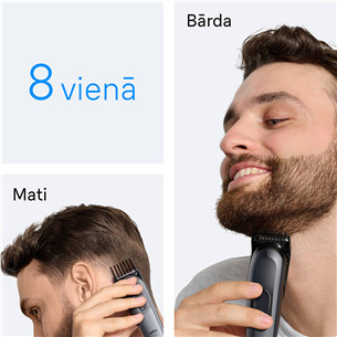 Braun Series 3, 8-in-1, dark grey - Multi grooming kit