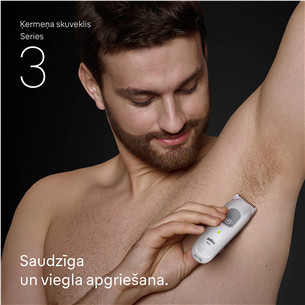 Braun Series 3, balta - Ķermeņa trimmeris