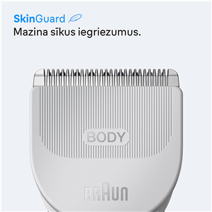 Braun Series 3, balta - Ķermeņa trimmeris