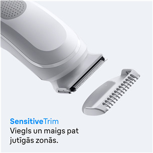 Braun Series 3, balta - Ķermeņa trimmeris