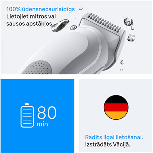 Braun Series 3, balta - Ķermeņa trimmeris