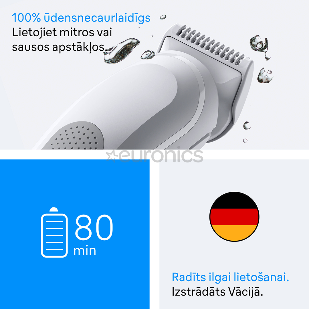 Braun Series 3, balta - Ķermeņa trimmeris