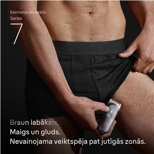 Braun Body Groomer Series 7, sudraba - Ķermeņa trimmeris