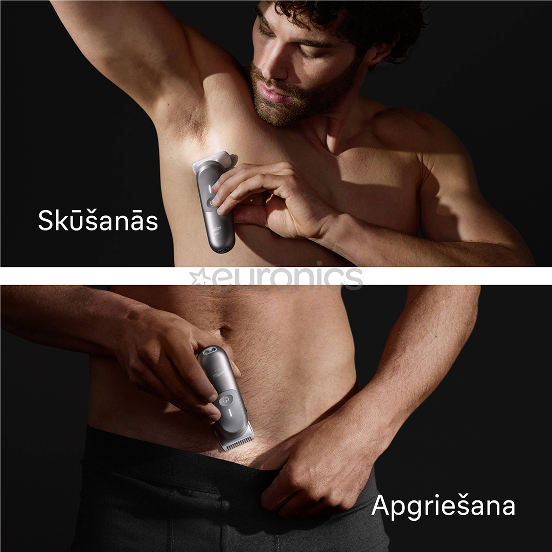 Braun Body Groomer Series 7, sudraba - Ķermeņa trimmeris