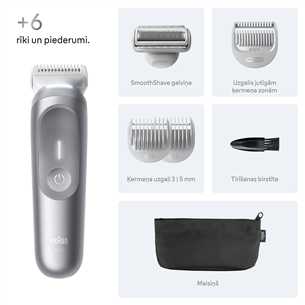 Braun Body Groomer Series 7, sudraba - Ķermeņa trimmeris