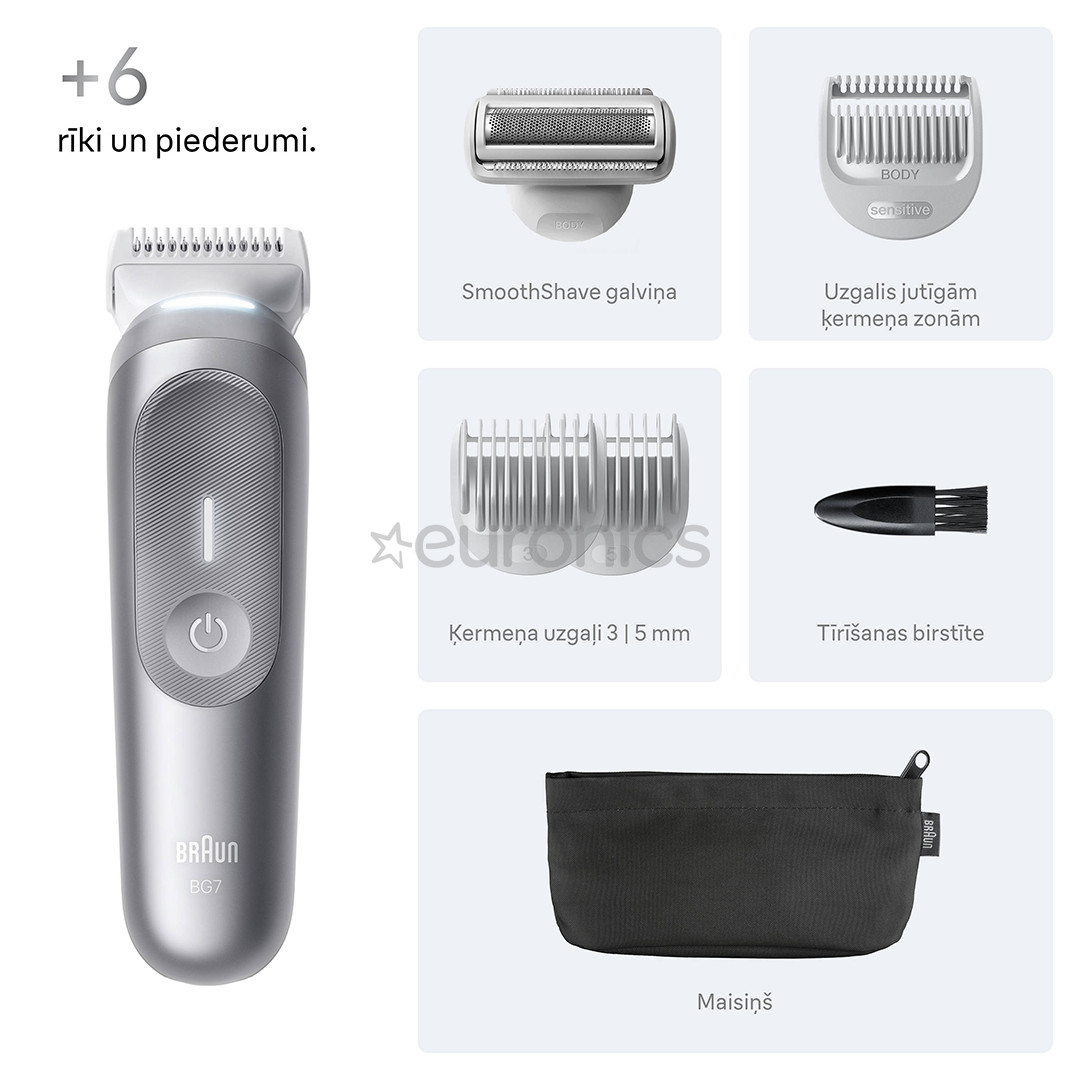 Braun Body Groomer Series 7, silver - Body groomer