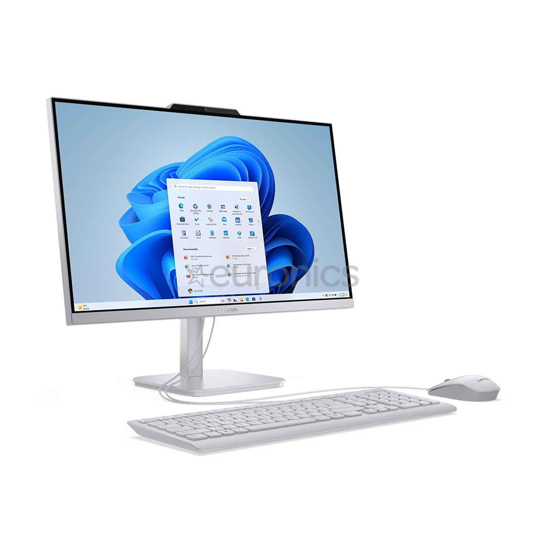 Lenovo A100 AIO, 23.8", FHD, i3, 16 GB, 512 GB, cloud grey - All in one desktop PC