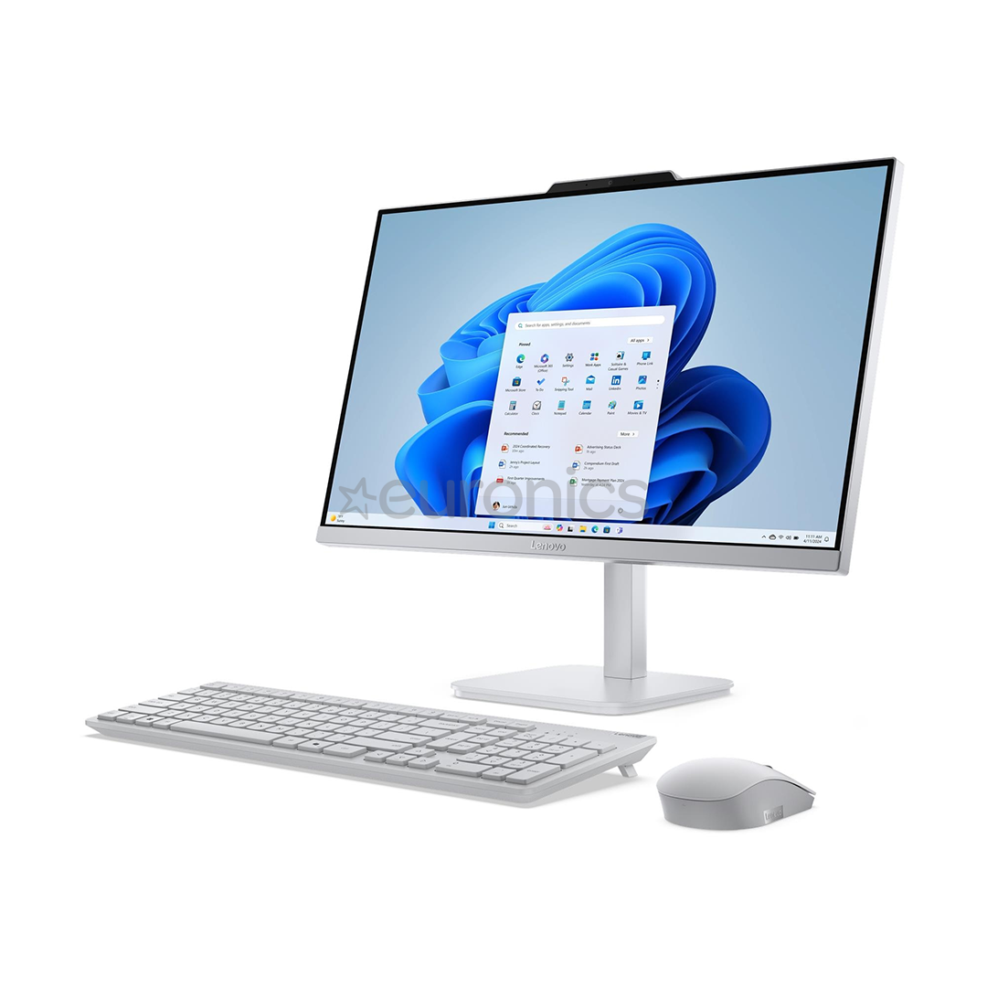 Lenovo A100 AIO, 23.8", FHD, i3, 16 GB, 512 GB, cloud grey - All in one desktop PC