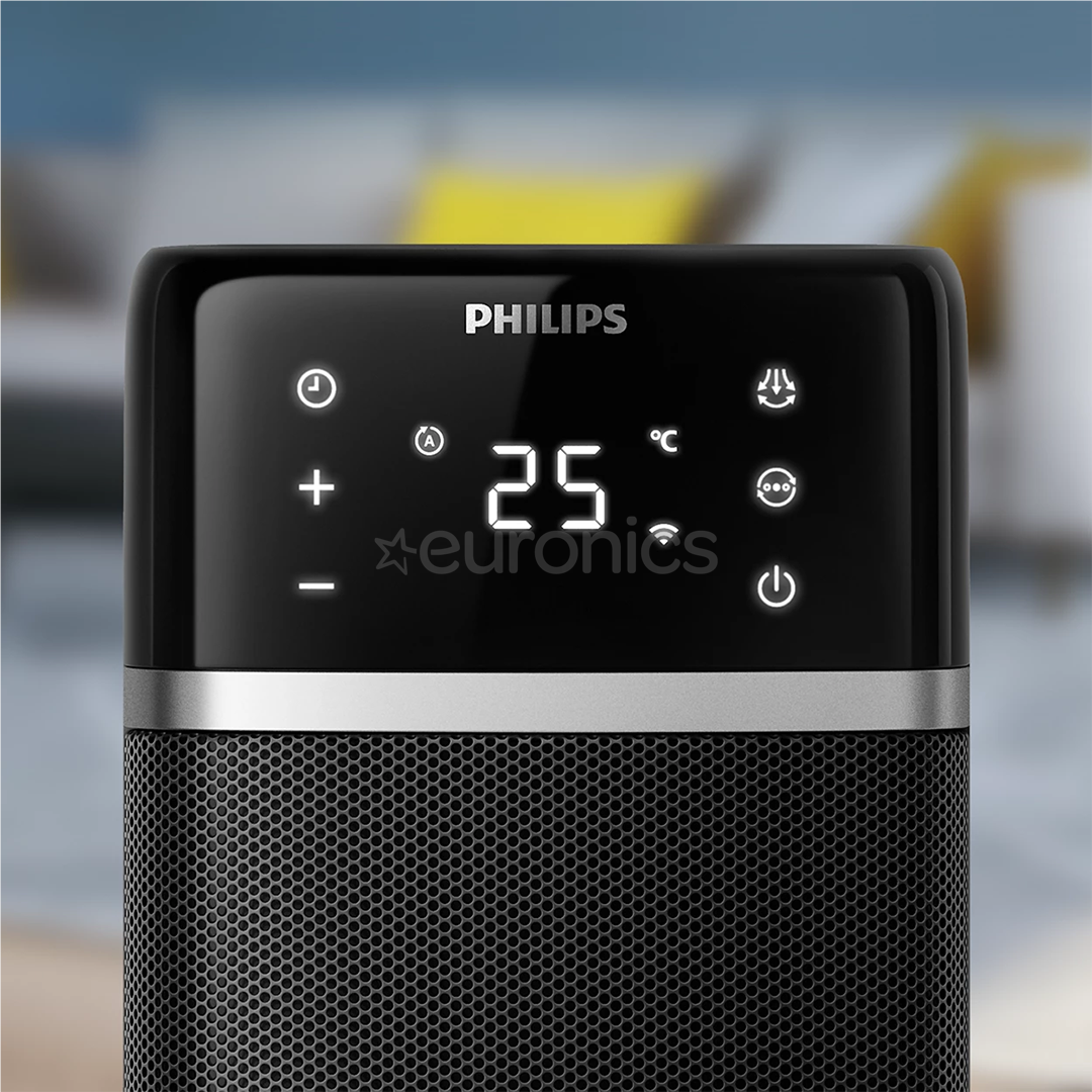 Philips 5000 Series, 2000 Вт, темно-серый/черный - Колонный керамический обогреватель