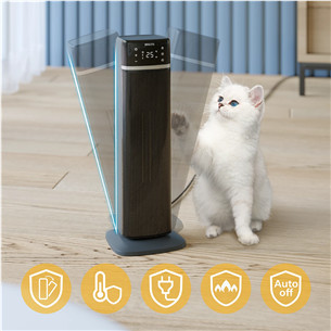 Philips 5000 Series, 2000 W, tumši pelēka/melna - Torņveida keramikas sildītājs