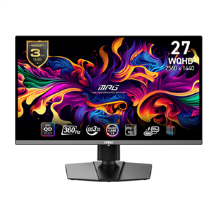 MSI MPG 271QRX, 27'', WQHD, QD-OLED, 360 Hz, USB-C, black - Monitor 9S6-3CD79A-001