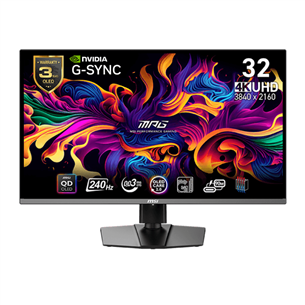 MSI MPG 321URX, 32'', 4K UHD, QD-OLED, 240 Гц, USB-C, черный - Монитор 9S6-3DD29A-001