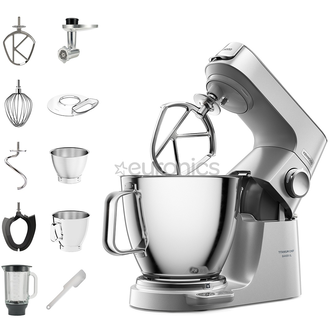 Kenwood Titanium Chef Baker XL, 7 л / 5 л, 1200 W, серебристый - Кухонный комбайн