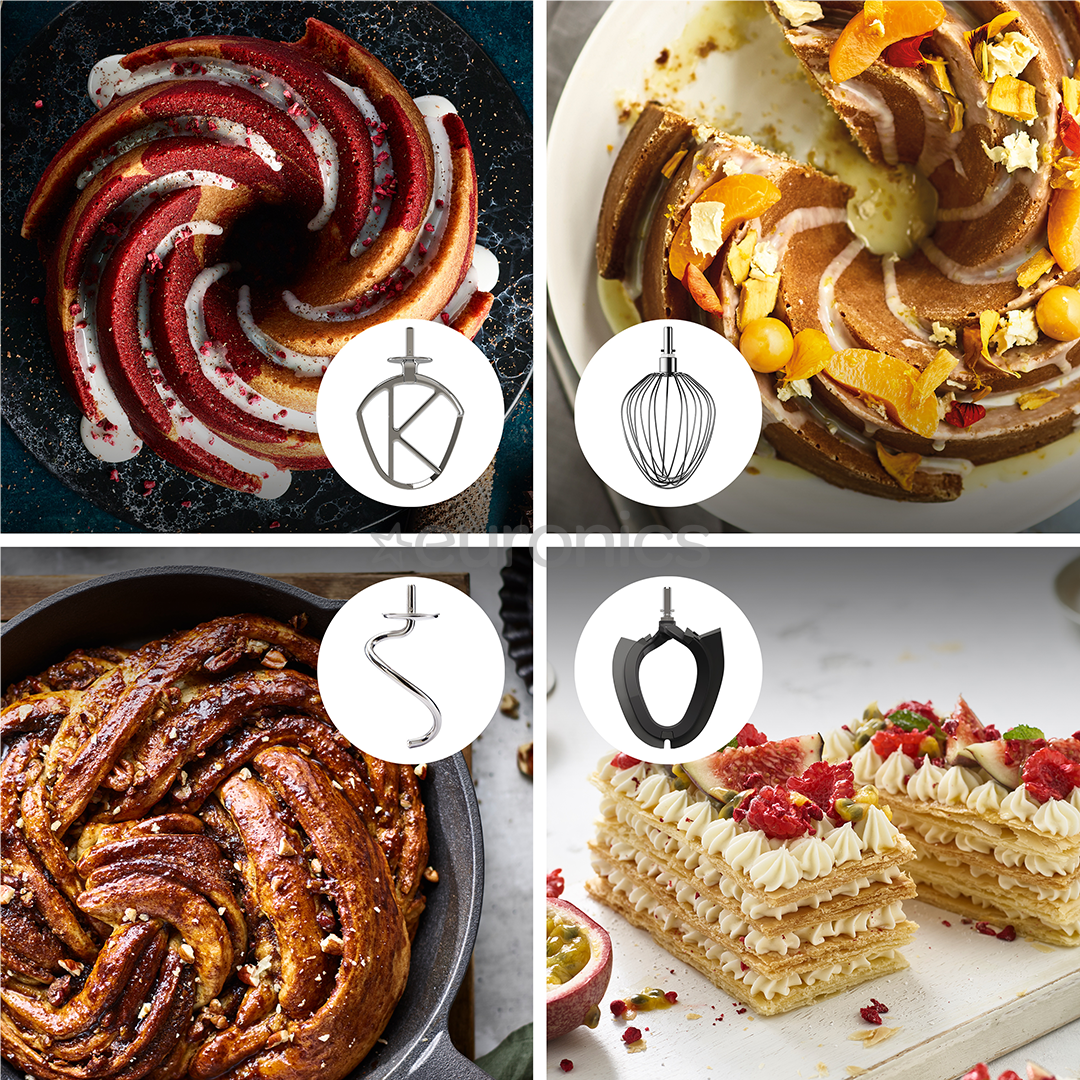Kenwood Titanium Chef Baker XL, 7 л / 5 л, 1200 W, серебристый - Кухонный комбайн