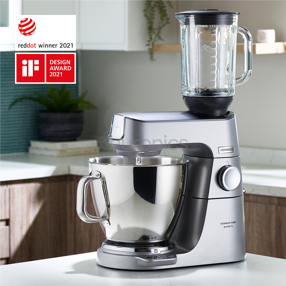 Kenwood Titanium Chef Baker XL, 7 л / 5 л, 1200 W, серебристый - Кухонный комбайн