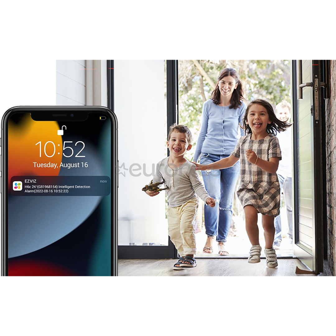 EZVIZ H6C, 5 MP, WiFi, human detection, night vision, white - Smart Wi-Fi Pan & Tilt Camera