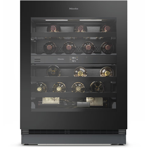 Miele, 32 pudeles, augstums 82 cm, melna - Iebūvējams vīna skapis KWTUS7096E