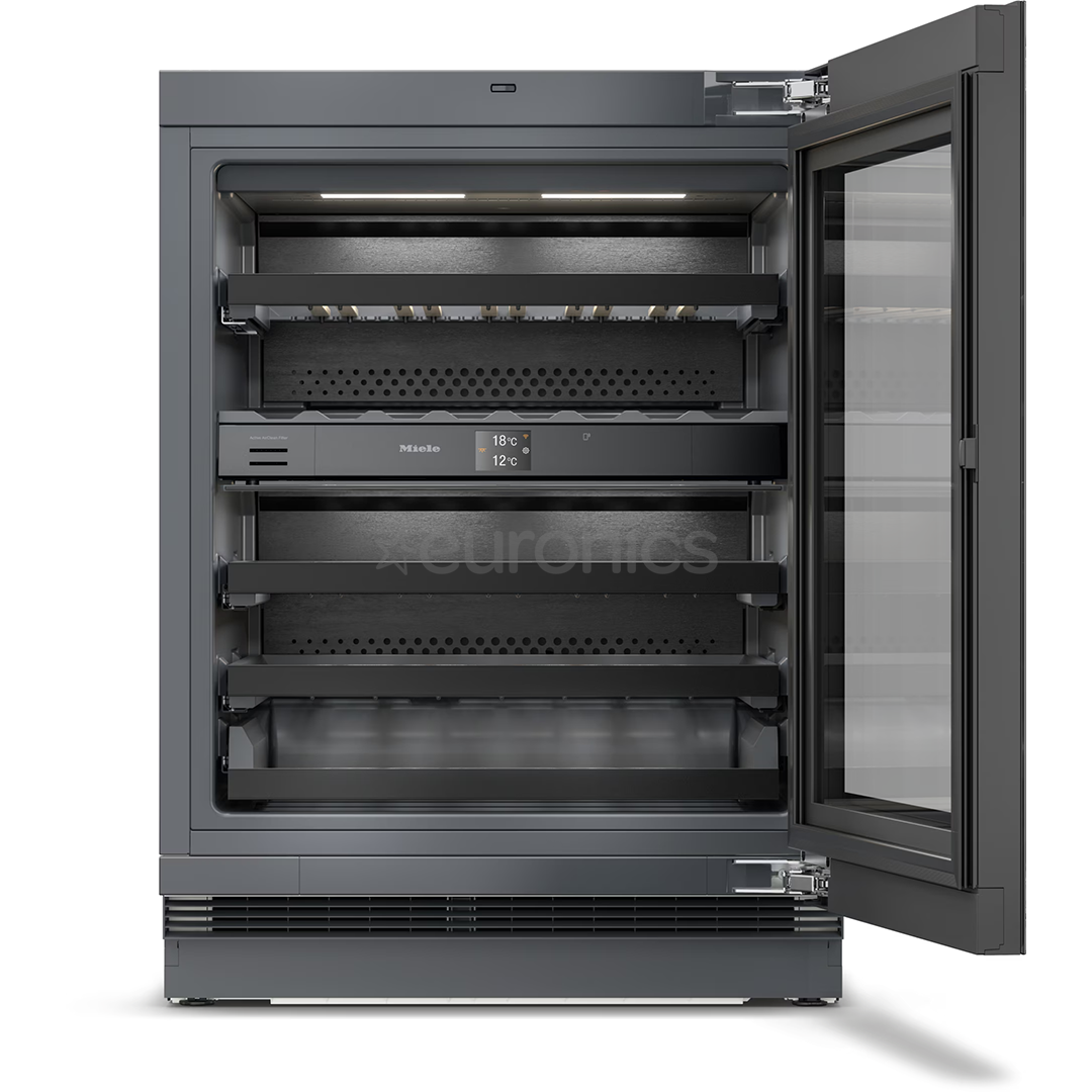 Miele, 32 pudeles, augstums 82 cm, melna - Iebūvējams vīna skapis