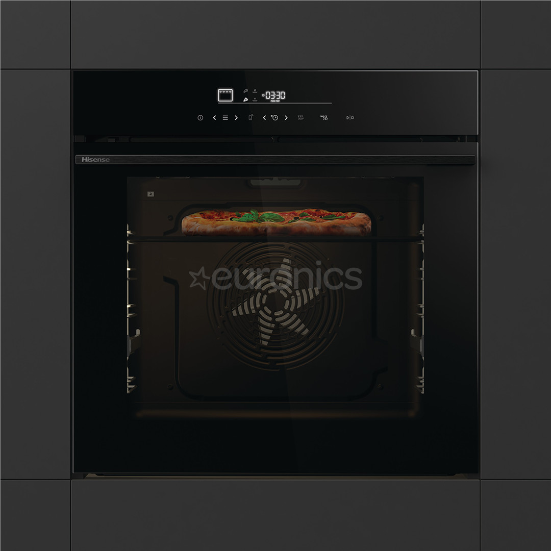 Hisense, 77 л, пиролитическая очистка, черный - Интегрируемый духовой шкаф