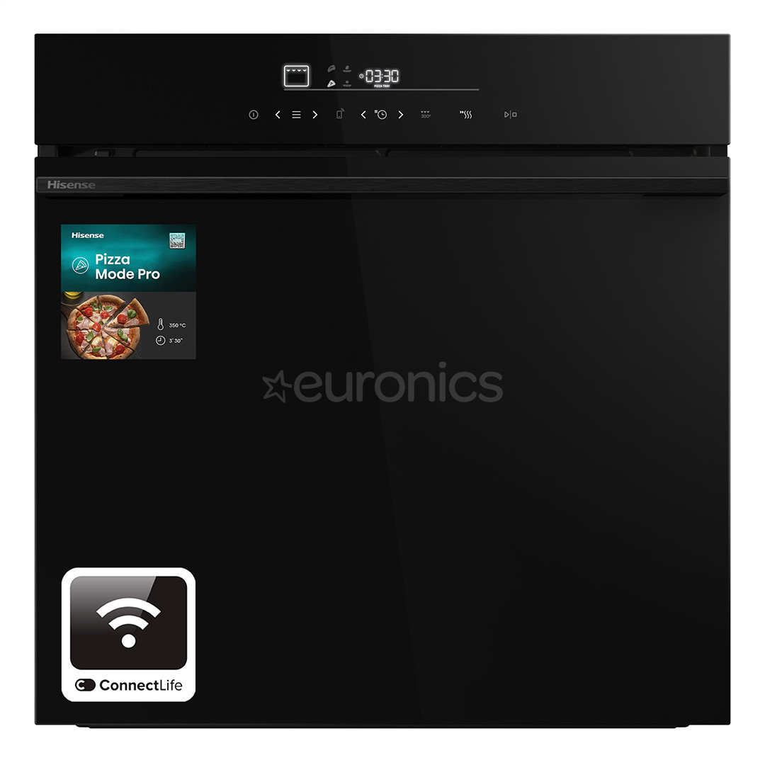 Hisense, 77 л, пиролитическая очистка, черный - Интегрируемый духовой шкаф