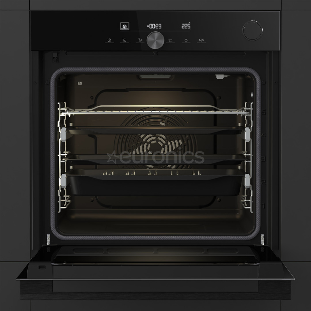 Hisense, 77 L, pyrolytic cleaning, black - Built-in oven